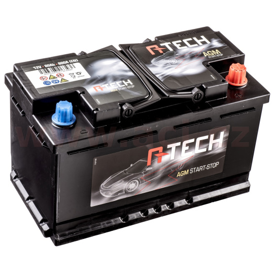 80Ah AGM baterie START-STOP, 800A, pravá A-TECH AGM 315x175x190