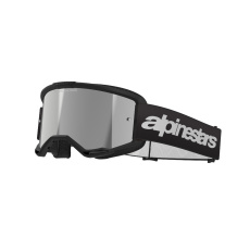 brýle VISION 3 WORDMARK, ALPINESTARS (černá, zrcadlové stříbrné plexi) 2027