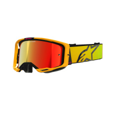 brýle VISION 8 CORP, ALPINESTARS (žlutá/růžová, zrcadlové červené plexi) 2025 brýle VISION 8 CORP, ALPINESTARS (žlutá/růžová, zrcadlové červené plexi) 2025