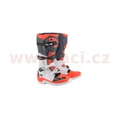 boty TECH 5 2021, ALPINESTARS (bílá/šedá/červená fluo) boty TECH 5 2021, ALPINESTARS (bílá/šedá/červená fluo)