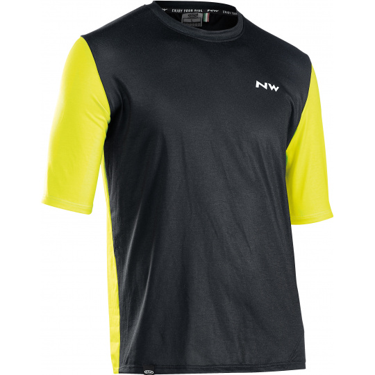 Pánský cyklo dres Northwave Xtrail Jersey SS Black/Lime