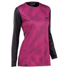 Dámský cyklo dres Northwave Edge Woman Jrs Long Sleeve  Black/Fuchsia