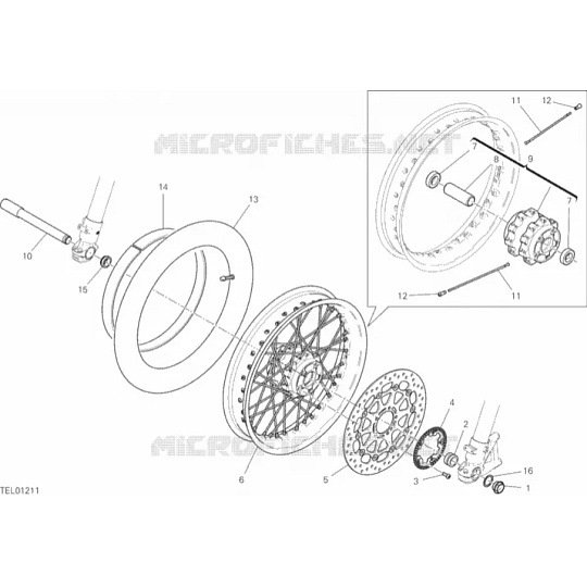Ducati Scrambler Desert Sled 800 výplet kola 49640061A Ducati Scrambler Desert Sled 800 výplet kola 49640061A