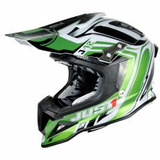 Moto přilba JUST1 J12 FLAME zeleno/bílá Moto přilba JUST1 J12 FLAME zeleno/bílá