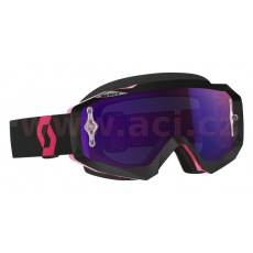brýle HUSTLE MX, SCOTT (černá/fluo růžová, fialové chrom plexi s čepy pro slídy) brýle HUSTLE MX, SCOTT (černá/fluo růžová, fialové chrom plexi s čepy pro slídy)