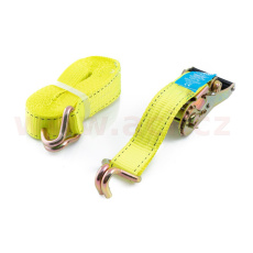 upínací popruh s ráčnou 38 mm, 6 m, 2 t, dvojité háky upínací popruh s ráčnou 38 mm, 6 m, 2 t, dvojité háky