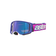 brýle SUPERTECH VISION VISTA, ALPINESTARS (fialová/růžová fluo, zrcadlové modré plexi) 2026