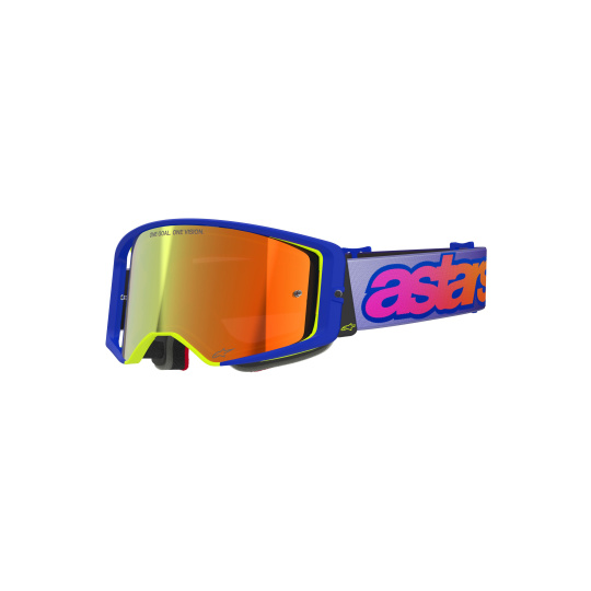 brýle SUPERTECH VISION VISTA, ALPINESTARS (modrá/žlutá/fialová, zrcadlové červené plexi) 2026