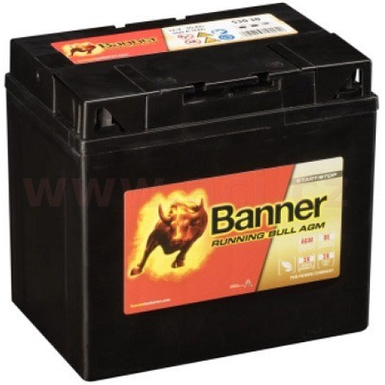 30Ah baterie, 360A, pravá BANNER Running Bull AGM 184x124x170