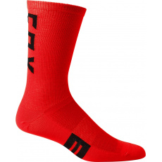 Cyklo ponožky Fox 8" Flexair Merino Sock Fluo Red 