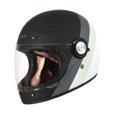 Retro helma na moto ORIGINE PRIMITIVE matná šedo/bílo/černá Retro helma na moto ORIGINE PRIMITIVE matná šedo/bílo/černá