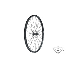 KELLYS Zapletené kolo přední KLS VALOR 3 DSC F, 27,5", black KELLYS Zapletené kolo přední KLS VALOR 3 DSC F, 27,5", black