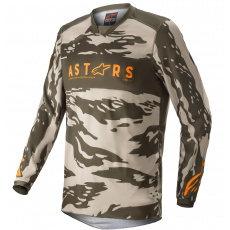 dres RACER TACTICAL, ALPINESTARS, dětské (zelená/pískový maskáč/mandarinka) 2022 dres RACER TACTICAL, ALPINESTARS, dětské (zelená/pískový maskáč/mandarinka) 2022