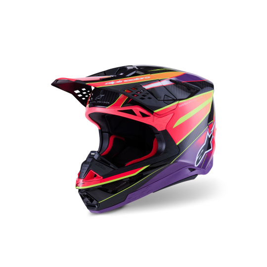 přilba SUPERTECH S-M10 ERA, ALPINESTARS (růžová/fialová/žlutá fluo) 2026