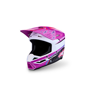 přilba S-M3 FALCON, ALPINESTARS, dětská (fialová/bílá/černá/růžová fluo) 2027 přilba S-M3 FALCON, ALPINESTARS, dětská (fialová/bílá/černá/růžová fluo) 2027