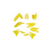 Acerbis plastový full kit pasuje na  RMZ 450 18/24,RMZ250 19/24 žlutá