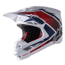 přilba SUPERTECH S-M10 CARBON META2, ALPINESTARS (bílá/červená/modrá lesklá) přilba SUPERTECH S-M10 CARBON META2, ALPINESTARS (bílá/červená/modrá lesklá)