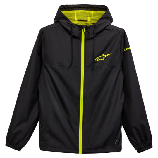 bunda TREQ WINDBRAKER, ALPINESTARS (černá/žlutá fluo)