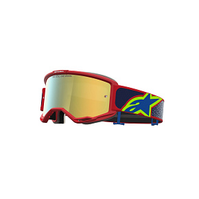 brýle VISION 5 DRAG, ALPINESTARS (červená/modrá/žlutá fluo, zrcadlové zlaté plexi) 2027 brýle VISION 5 DRAG, ALPINESTARS (červená/modrá/žlutá fluo, zrcadlové zlaté plexi) 2027