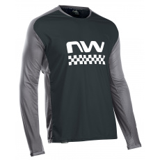 Pánský cyklo dres Northwave Edge Jersey LS Black/Dark Gr * Pánský cyklo dres Northwave Edge Jersey LS Black/Dark Gr *